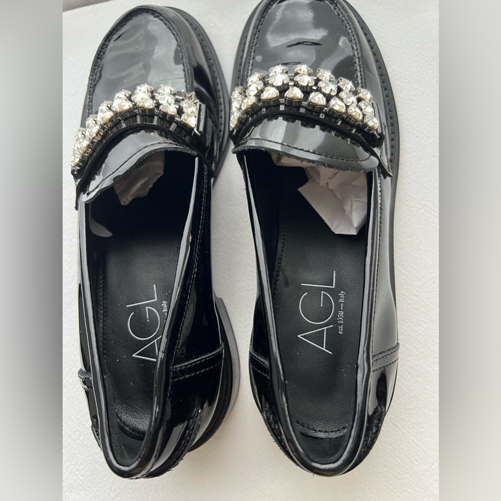 AGL Lola Strass Mixed Crystal Loafer Women's Size 9 New - Picture 10 of 14